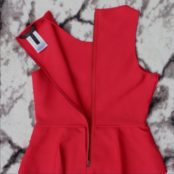 🔥 SOLD BCBG MAXAZRIA Red Francis Peplum Dress 🔥 - Picture 6 of 7